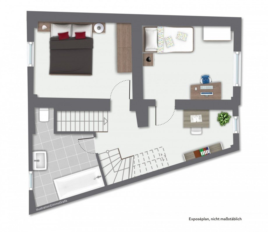 Grundriss OG Einfamilienhaus Leun / Biskirchen